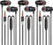 3 Packs Metal Wired Earbuds, Earphones with Remote & Microphone, Deep Bass Clear Sound, Tangle Free, Noise Isolating, Fits 3.5mm Jack iPhone iPad ...