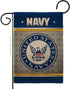Breeze Decor US Navy Garden Flag Armed Forces USN Seabee United State American Military Veteran Retire Official House Banner Small Yard Double-Sid...