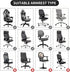 FORCHEER Office Chair Armrest Covers Stretchable Water Resistant Spandex Stretch Jacquard Elastic Band Computer Office Chair Arm Pad Covers Chair ...