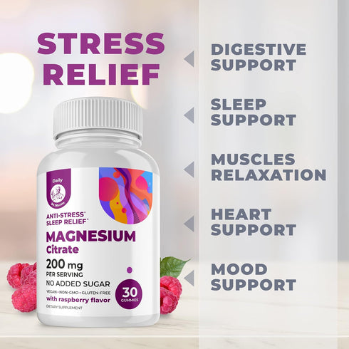 DR. MORITZ Magnesium Gummies Sugar-Free - Calm Magnesium Gummies Supplement for Children, Sugar-Free Magnesium Calm Chews for Kids & Adults (30 Co...