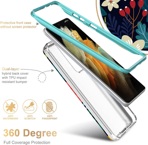 Esdot for Samsung Galaxy S21 Ultra Case,Military Grade Passing 21ft Drop Test,Rugged Cover with Fashionable Designs for Women Girls,Protective Pho...