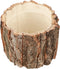 Healeved Tree Stump Planter Wooden Flower Pot Wood Vase Rustic Bark Planter Country Style Home Decor Planter Natural Wood Flower Pot 10cm...