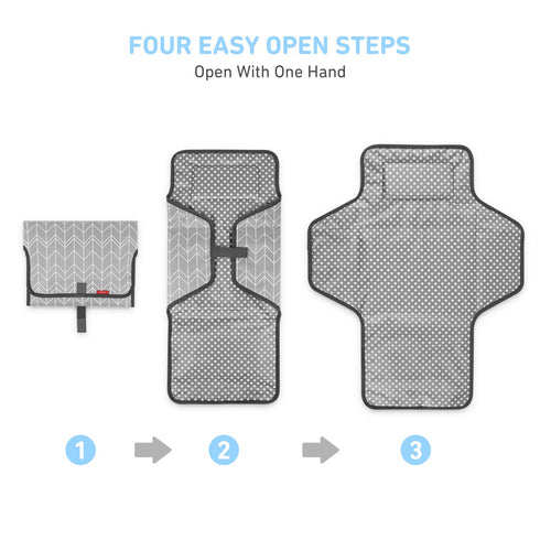 Portable Changing Pad for Baby, Waterproof Travel Changing Pads for Moms, Dads, with Built-in Pillow, Excellent Baby Shower, Registry Gifts...