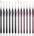 2 Pack Detail Paint Brushes Set, SourceTon Artist Paint Brushes Painting Supplies for Art Watercolor Acrylics Oil- 6 Pieces for Each Set- Black & ...