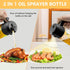 2 in 1 Oil Dispenser and Oil Sprayer, Upgraded Food-grade 16oz/470ml Oil Sprayer for Cooking, Olive Oil Sprayer Bottle Oil Sprayer Mister Oil Spri...
