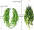 Artificial Hanging Vine, Weeping Willow Plastic Plants Greenery Leaves Fake Plant Faux Ivy Garland UV Resistant for Indoor Outdoor Garden Door Wal...