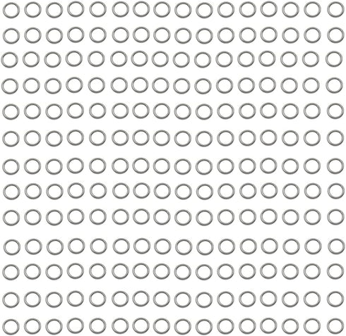 1000pcs 3mm Stainless Steel Rings Jump Rings Connector Rings for Jewelry Making Necklaces Bracelet Earrings Keychain DIY Craft (Silver, 3mm)...