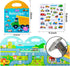 2 Sets Portable Jelly Quiet Busy Sticker Book, Vehicle & Animal Reusable Sticker Books for Kids, Toddler Sticker Activity Book Preschool Learning ...