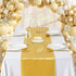 5 Pack Satin Table Runners 12 x 108 inches Long Silk and Smooth Fabric Gold Table Runner for Party Wedding Banquet Birthday Graduations Decoration...