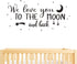 Wall Decal Kids We Love You to The Moon and Back Quote Wall Decals Nursery Vinyl Wall Stickers for Baby Boys and Grils Bedroom Scandinavian Wall D...