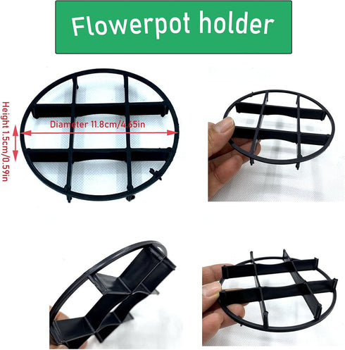 6 Pack Plant Saucer Drainage Rack Stand Flower Pot Level Feet Elevator Support Holder Vase Lifter Bottom Drainer Flowerpot Risers Plants Root Rot ...