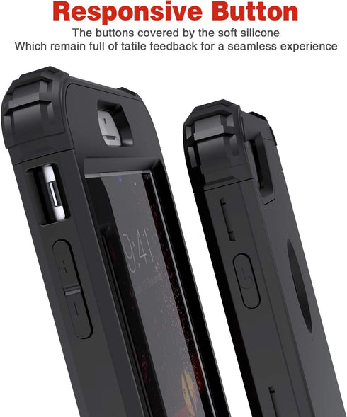 IDweel for iPhone 8 Plus Case, for iPhone 7 Plus Case with Tempered Glass Screen Protector, 3 in 1 Shockproof Slim Hybrid Heavy Duty Hard PC Cover...