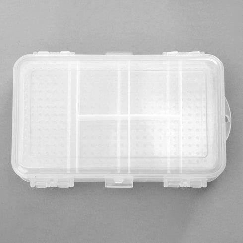 MUXSAM Double Sided Storage Organizer Container with Dividers, 1-Pack Jewelry Box Case 5.6x3.3in for Craft Beads Makeup Rings Earrings Necklace Fi...