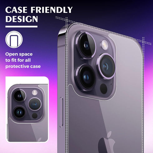 Beeyoka [3 Pack Screen Protector for iPhone 14 Pro Max,Front and Back Screen Protector,Camera Protector Anti-Fingerprint/Scratch (6.7 inch)...