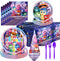 Inside Out Birthday Party Supplies,Inside Out Party Tableware Decoration.Inside Out Plates Napkins Tablecloth Knife, Fork and Spoon Kit...