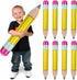 8 Pieces Yellow Giant Inflatable Pencil 28.7 Inch Yellow Blow up Pencil Large Inflatable Pencil Hanging Classroom Decor Inflatable Pool Pencil for...