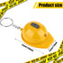Bonuci Construction Party Favors Mini Flashlight Keychain Miniature Construction Helmet Flashlight Small Safety Hat Keychain for Man Construction ...