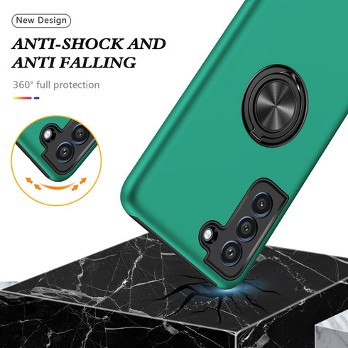 Galaxy S21 FE Case for Samsung S21 FE Case Military Grade Shockproof Built-in Ring Holder Kickstand Car Mount Armor Heavy Duty Protective Case for...