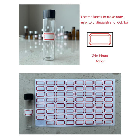 20ml Clear Glass Vials with Screw Caps and Plastic Stoppers, Small Liquid Sample Vial, Leak-Proof Vial, 12PCS...