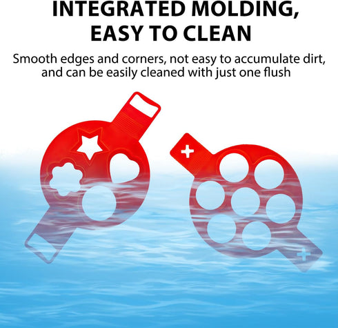 Flip Cooker Pancakes Mold?Flip N Cook Silicone Pancake Mold?Flip and Cook Pancake Maker?Silicone Pancake Molds Fried Egg Mold Reusable(2 pcs+1 bru...