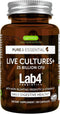 Live Cultures+ Lab4 Probiotics & Prebiotic, Vegan, Non-GMO, Lactobacillus Acidophilus & Bifidobacterium, Guaranteed 25 Billion CFU, Non-Bloating G...