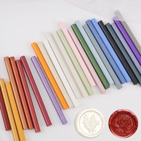 Red Sealing Wax Sticks, ONWINPOR 20 Pieces Glue Gun Wax Seal Sticks Wax Sticks, Easy Melting Wax Seal Sticks for 0.43'' Glue Gun Wax Sealing Stick...