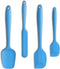 4 Piece Silicone Spatula Set, Flexible Heat Resistant Non-scratch Baking Cooking Rubber Spatulas with Stainless Steel Core, Blue...