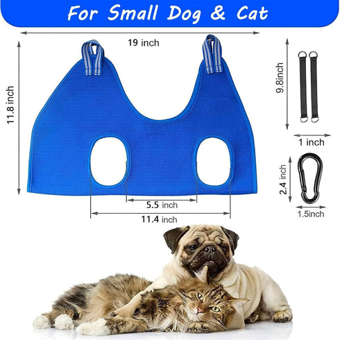 Pet Grooming Hammock for Dogs & Cats, Pet Grooming Hammock, Pet Grooming Sling, Dog Grooming Harness, Restraint Bag, Helper, Pet Nail Clip Bag for...