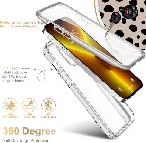 Esdot for iPhone 13 Pro Max Case with Built-in Screen Protector,Military Grade Cover with Fashion Designs for Women Girls,Protective Phone Case 6....