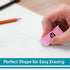 Noverbee Erasers, Pink Erasers. Erasers for Pencils 24 Pk. Erasers for Kids, Erasers Bulk for School Supplies, Art, and Office Use. Latex- Free pe...