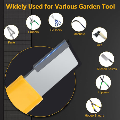 2PCS Garden Tool Sharpener, Blade Sharpener Stone for Garden Knife Sharpener, Shear Scissor Sharpener Blade Sharpening for Gardening Pruner/Pocket...