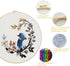 Generic 4 Sets Embroidery Kit for Beginners Adults Cross Stitch Starter Kits DIY Embroidery Kits with Patterns and Instructions Hoops Needles Thre...