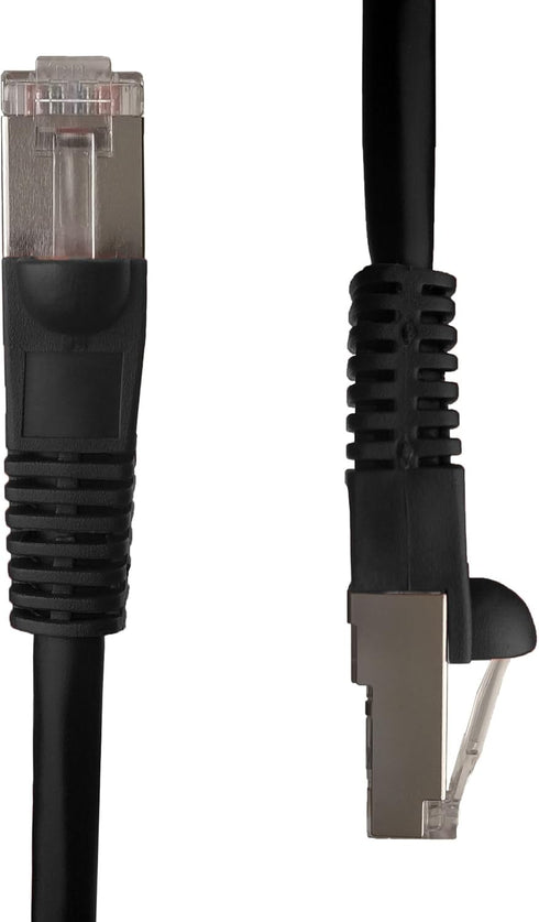 NTW 7' Cat5e Snagless Shielded (STP) Network Patch Cable - Black - 345-S5E-007BK...