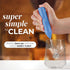 Zulay Kitchen Powerful Milk Frother Wand - Mini Milk Frother Handheld Stainless Steel - Battery Operated Drink Mixer for Coffee, Lattes, Cappuccin...