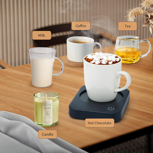 AnbanglinCoffee Mug Warmer, Smart Cup Warmer for Desk, 3 Temperature Control & Auto Shut Off, Electric Cup Warmer for Heating Candle,Milk,Tea,Beve...