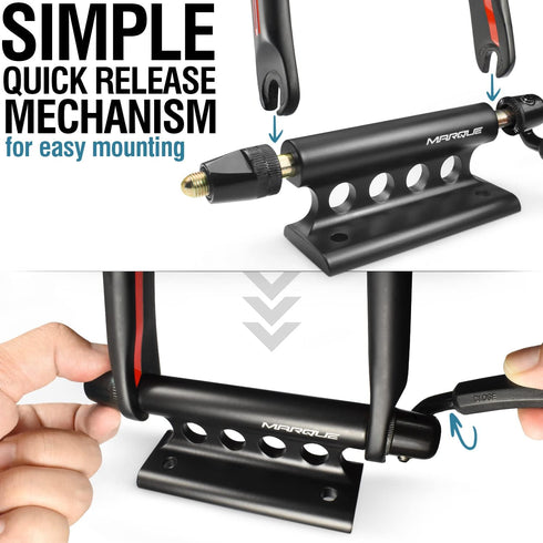 MARQUE Bike Fork Mount Block – Quick Release Bicycle Fork Mount Made with Durable Alloy Used for Transport and Storage, Use on Trucks, Vans, SUVs ...