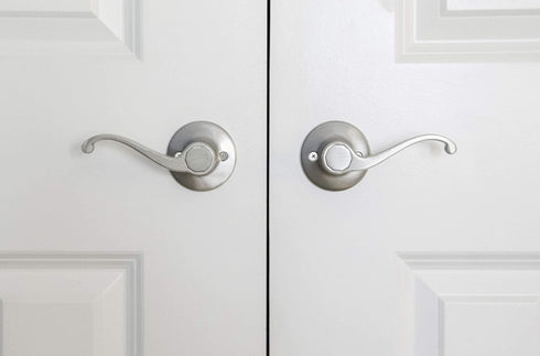 Design House 781815 Scroll Door Lever, Satin Nickel, Dummy/Decorative...