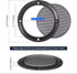 Facmogu 2PCS 6.5in Audio Speaker Mesh Cover, Speaker Protective Grille with Black Wire Mesh & Metal Glossy, Steel Mesh Speaker Cover with 8PCS Scr...