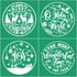 JAJADO Silk Screen Transfers Joy Merry Christmas Silk Screen Stencils Holy Night Adhesive Stencils for Painting on Canvas/Envelopes/Card/Wood Door...