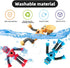 Bendable Robot Figures Set of 4, Flexible Suction Cup Men, Fidget Pop Tubes Sensory Toys for Girls and Boys...
