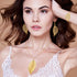6 Pcs Gold Long Leaf Necklace Leaf Dangle Earrings and Bracelet Jewelry Set Filigree Leaves Gifts for Women...