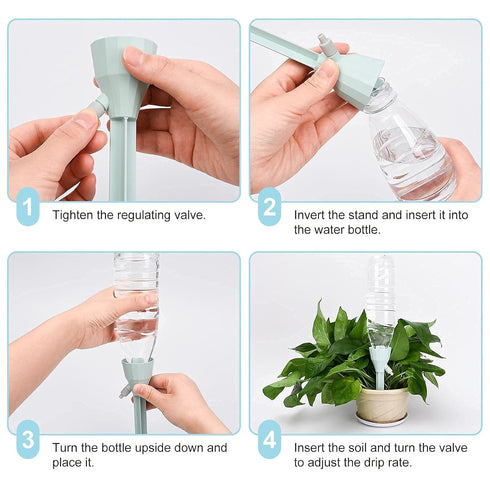 New Upgraded Plant Self Watering Spikes,Adjustable Plant Watering Devices with Slow Release Control Switch Water Dripper,Watering Planter Insert,A...
