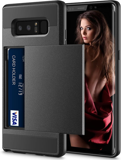 Vofolen Upgraded Case for Galaxy Note 8 Case Wallet Card Holder Slot Dual Layer Hybrid Cover Shockproof Anti-Scratch Protective Hard Shell Tough B...