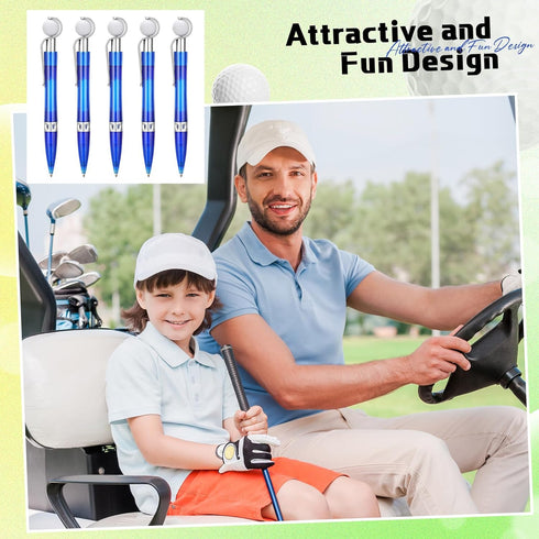24 Pcs Golf Ball Pen Sports Ballpoint Pens Golf Pens Golf Party Favors Cool Writing Pen for Students Supplies Stationery School (Blue)...