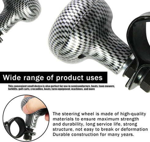 1 Pack Car Steering Wheel Spinner Knob, Adjustable Power Steering Ball, Car Booster, Universal Automobile Supplies, for Most Cars, Trucks and Vans...