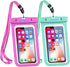 Universal Waterproof Pouch, 2-Pack Waterproof Phone Lanyard Case Neck Strap Dry Bag for iPhone 15 14 13 12 11 Pro Plus Max Galaxy S24 S23 S22 Goog...
