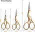 3 Pieces Stork Scissors Stainless Steel Crane Design Sewing Scissors Embroidery Scissors Tailor Scissors Dressmaker Shears for Embroidery, Paper C...