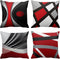 Emvency Set of 4 Throw Pillow Covers Modern Abstract Red Stripes Gray Black White Acrylic Bold Grey Decorative Pillow Cases Home Decor Square 22x2...