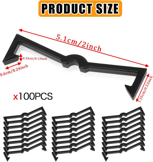 100 Pcs Peg Locks Pegboard Hook Locks Peg Hook Locks Plastic Pegboard Hooks Black Plastic Peg Hook Fixer Pegboard Display Hook Organizer Peg Board...