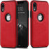 Classy Design Luxury Leather Phone Case for iPhone XR Non-Slip Grip Full Body Ultra Slim Protective Case 6.1 Inch (Red)...